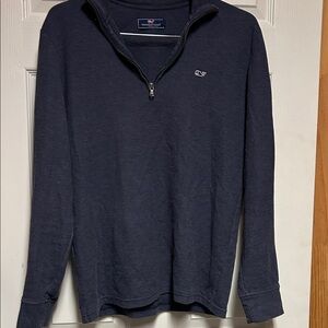 Vineyard Vines Men's Navy Zip-Up Sweater